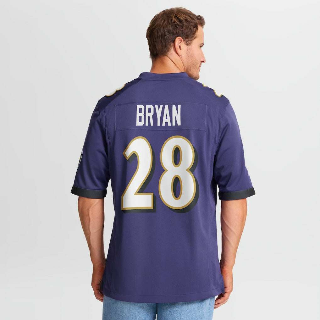 Taven Bryan Baltimore Ravens Team Game Jersey - Purple online