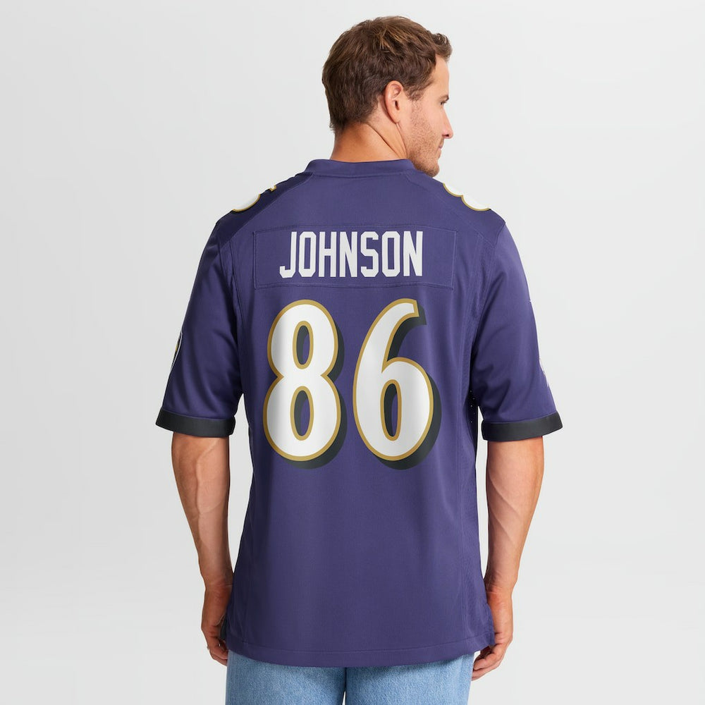Cornelius Johnson Baltimore Ravens Team Game Jersey - Purple on sale