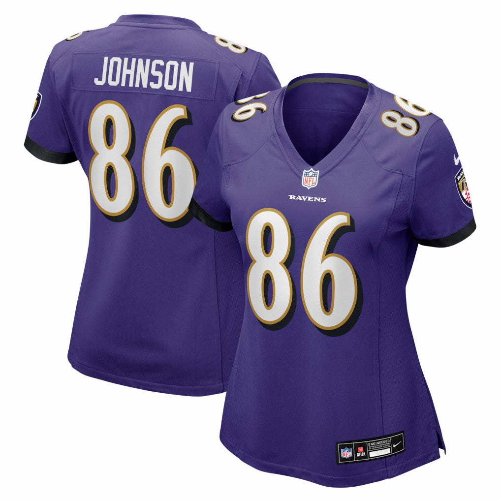 Cornelius Johnson Baltimore Ravens Women's Team Game Jersey - Purple online