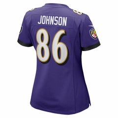 Cornelius Johnson Baltimore Ravens Women's Team Game Jersey - Purple online