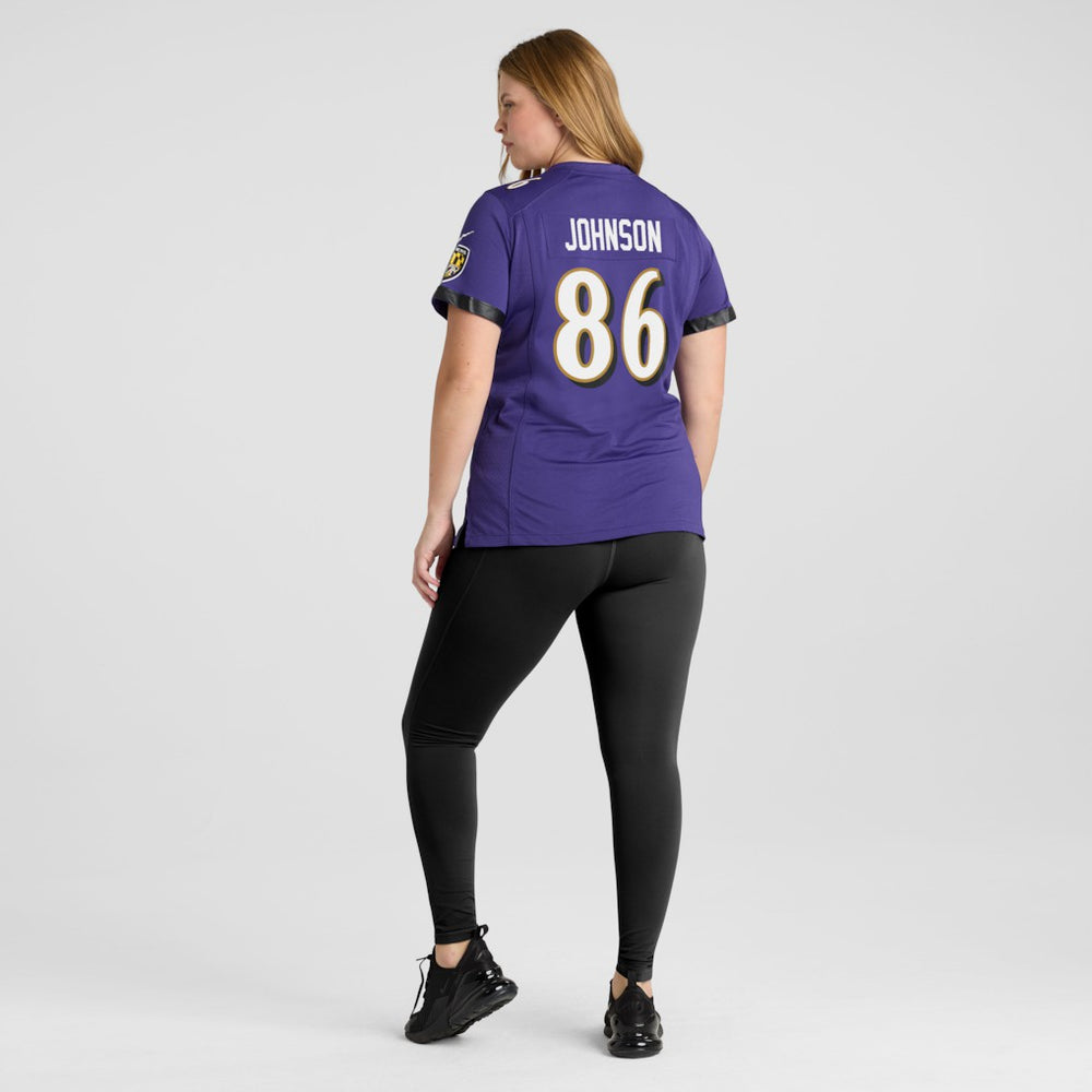 Cornelius Johnson Baltimore Ravens Women's Team Game Jersey - Purple online