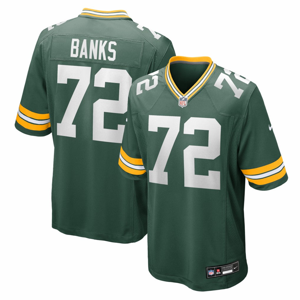 Brant Banks Green Bay Packers Team Game Jersey - Green for sale