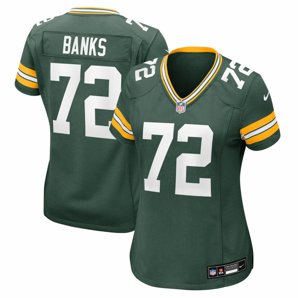 Brant Banks Green Bay Packers Women's Team Game Jersey - Green cheap