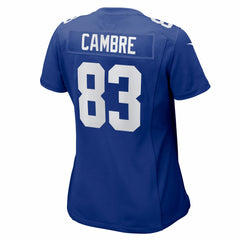 Dalen Cambre New York Giants Women's Team Game Jersey - Royal discount