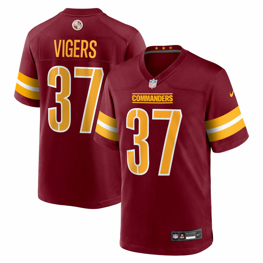 Car'lin Vigers Washington Commanders Team Game Jersey - Burgundy for sale