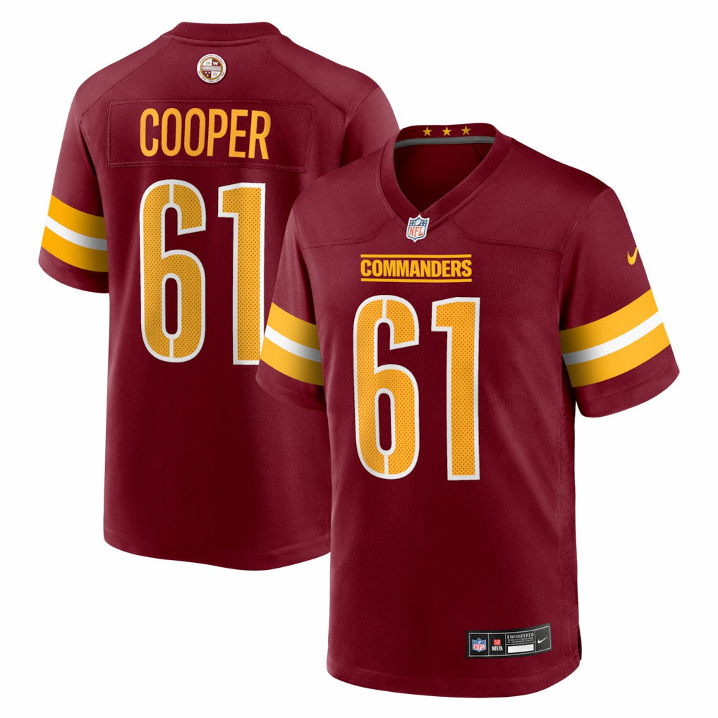 Tyler Cooper Washington Commanders Team Game Jersey - Burgundy for sale
