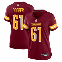 Tyler Cooper Washington Commanders Women's Team Game Jersey - Burgundy sale