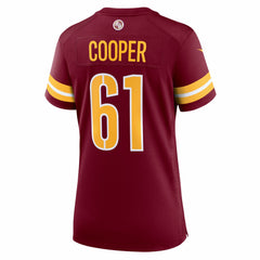 Tyler Cooper Washington Commanders Women's Team Game Jersey - Burgundy sale