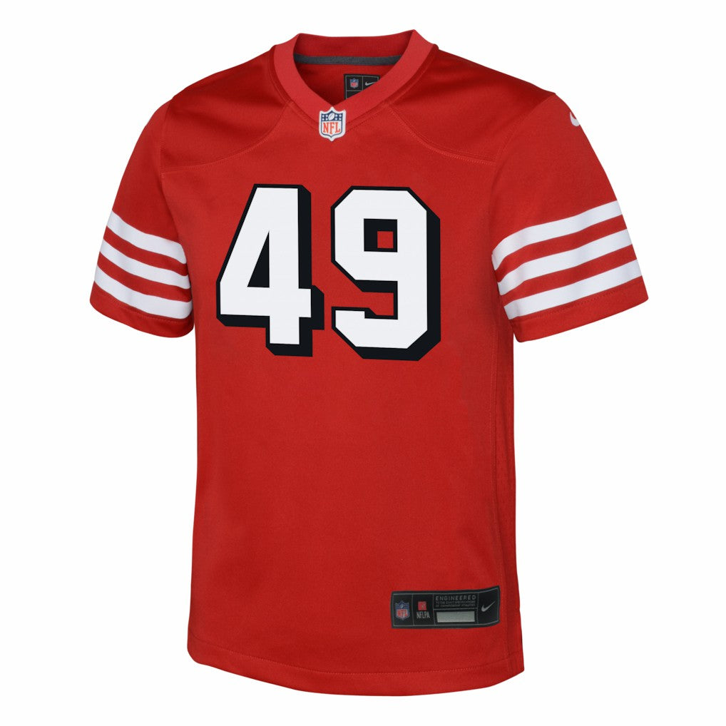 The Faithful San Francisco 49ers Youth Alternate 2 Game Jersey - Scarlet on sale