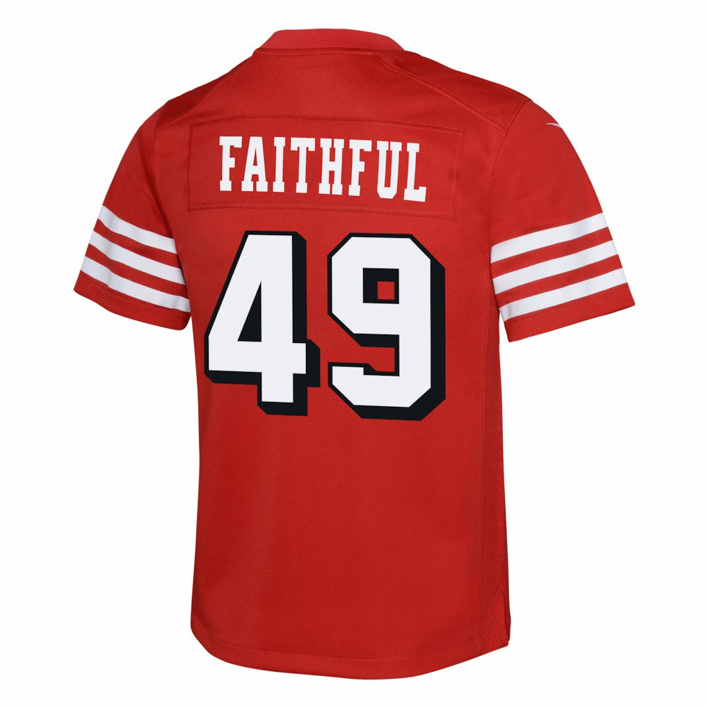 The Faithful San Francisco 49ers Youth Alternate 2 Game Jersey - Scarlet on sale