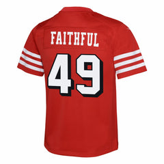 The Faithful San Francisco 49ers Youth Alternate 2 Game Jersey - Scarlet on sale