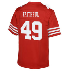 The Faithful San Francisco 49ers Youth Team Game Jersey - Scarlet sale