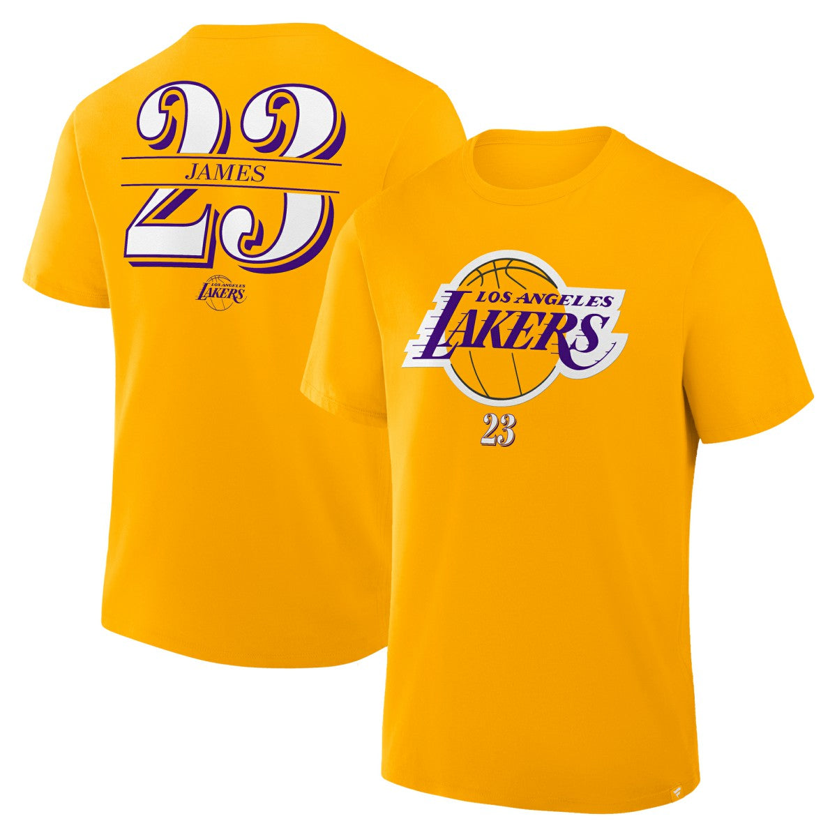 LeBron James Los Angeles Lakers In The Paint Name & Number T-Shirt - Gold sale