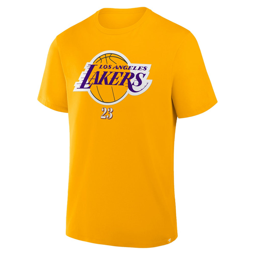 LeBron James Los Angeles Lakers In The Paint Name & Number T-Shirt - Gold sale