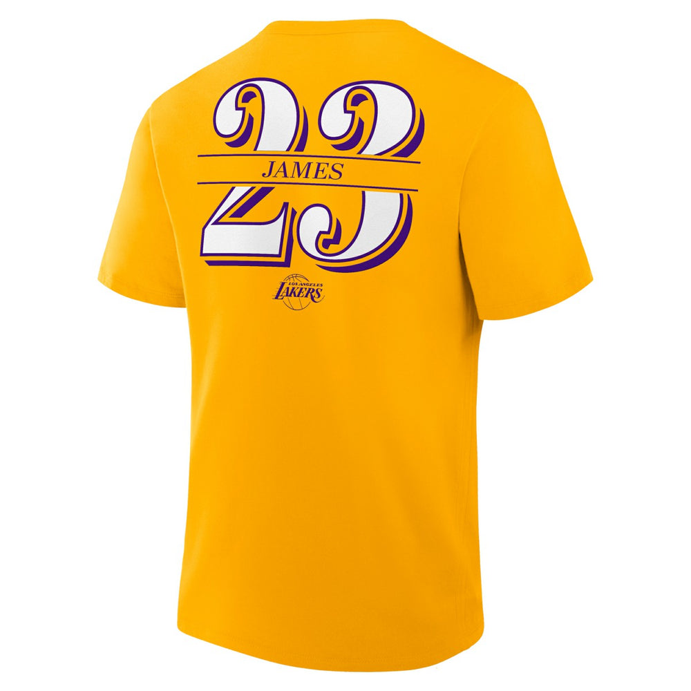 LeBron James Los Angeles Lakers In The Paint Name & Number T-Shirt - Gold sale
