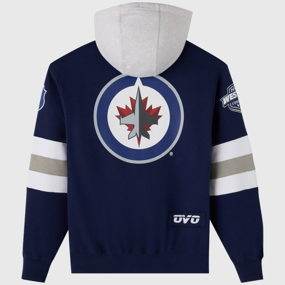 Winnipeg Jets OVO x NHL Fleece Hoodie - Navy Hoodies