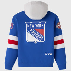 New York Rangers OVO x NHL Fleece Hoodie - Blue Hoodies