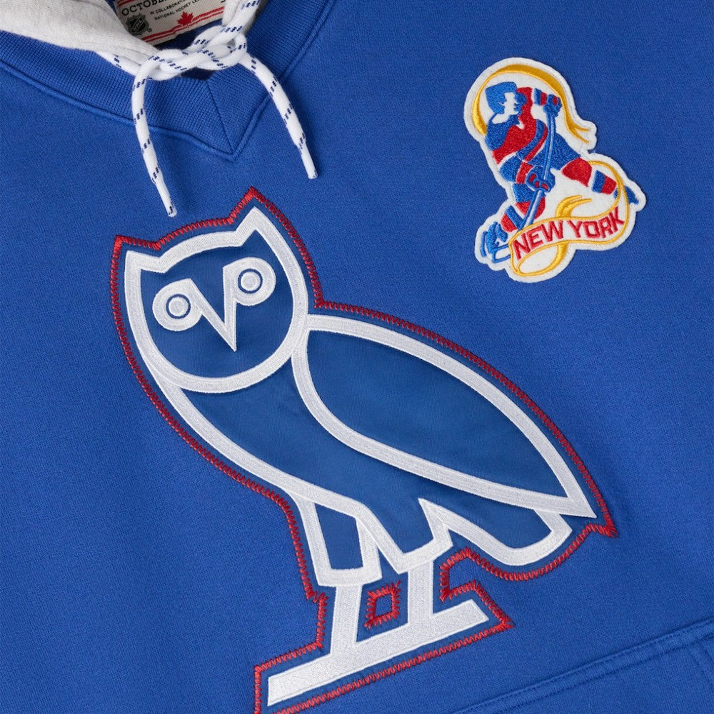 New York Rangers OVO x NHL Fleece Hoodie - Blue Hoodies