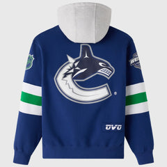 Vancouver Canucks OVO x NHL Fleece Hoodie - Blue Hoodies