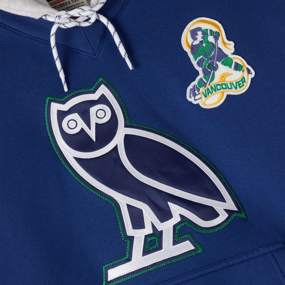 Vancouver Canucks OVO x NHL Fleece Hoodie - Blue Hoodies