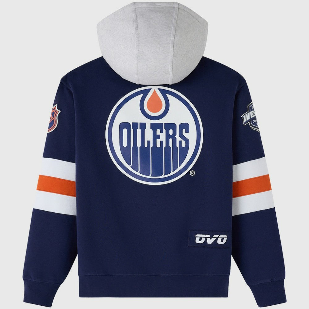 Edmonton Oilers OVO x NHL Fleece Hoodie - Navy Hoodies