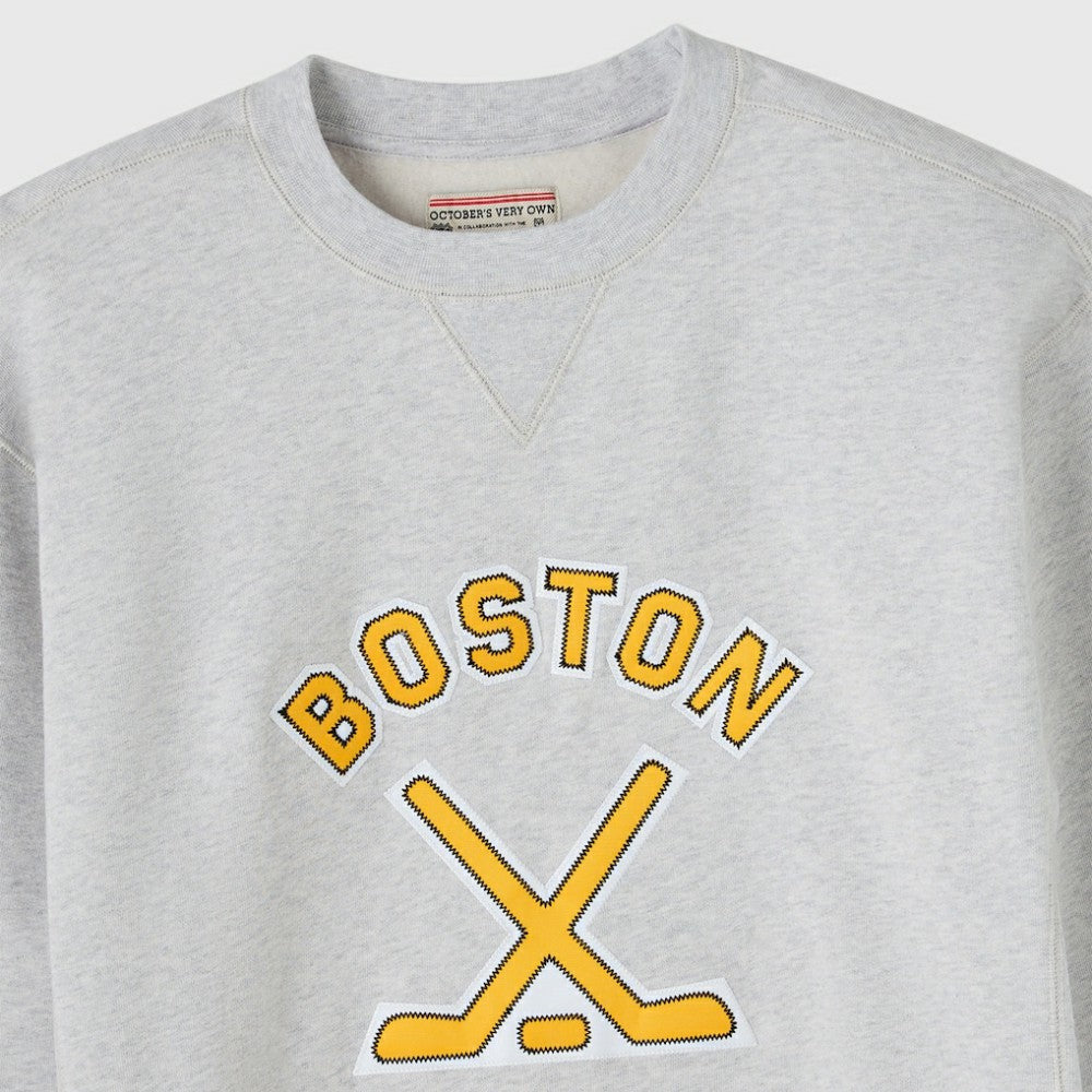 Boston Bruins OVO x NHL Fleece Sweatshirt - Heather Gray Sweatshirts