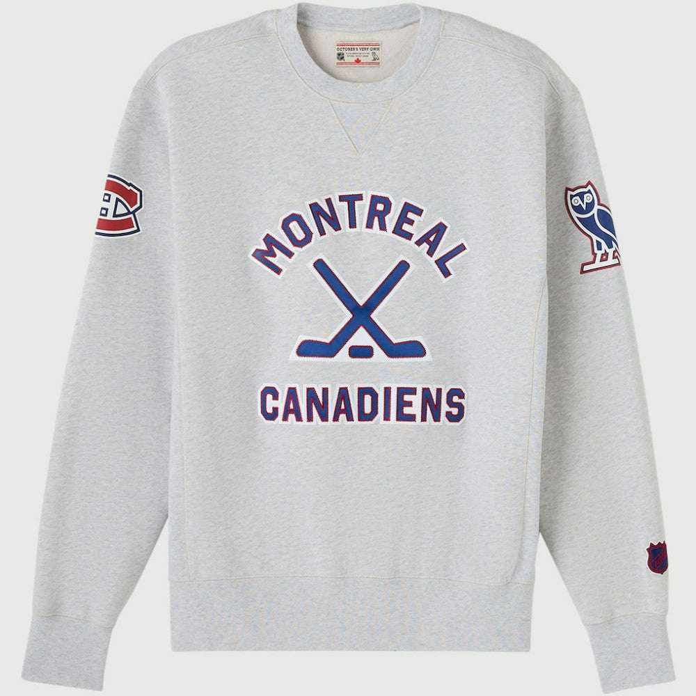 Montreal Canadiens OVO x NHL Fleece Sweatshirt - Heather Gray Sweatshirts