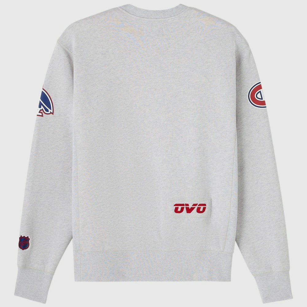 Montreal Canadiens OVO x NHL Fleece Sweatshirt - Heather Gray Sweatshirts