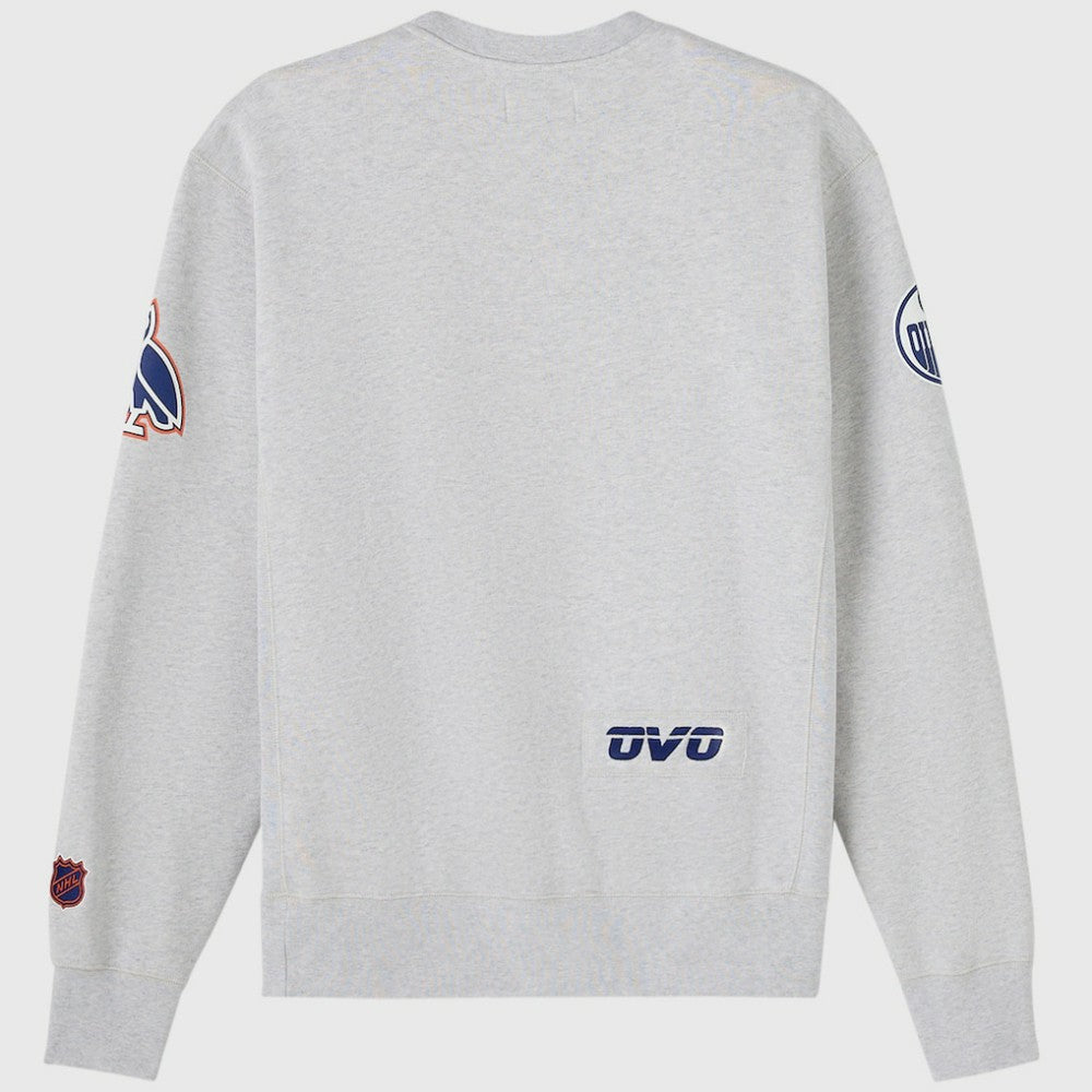 Edmonton Oilers OVO x NHL Fleece Sweatshirt - Heather Gray Sweatshirts