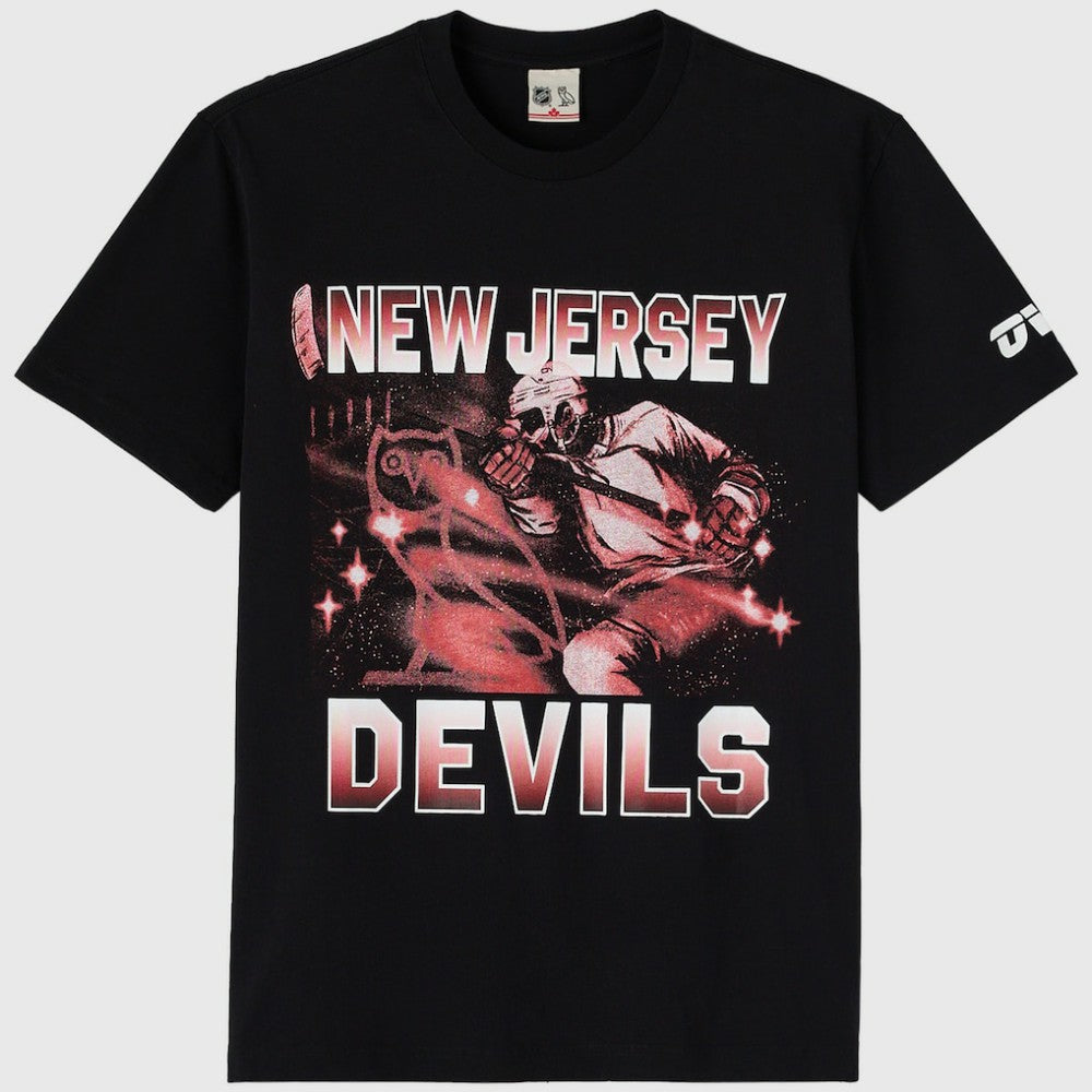 New Jersey Devils OVO x NHL Graphic T-Shirt - Black T-shirts