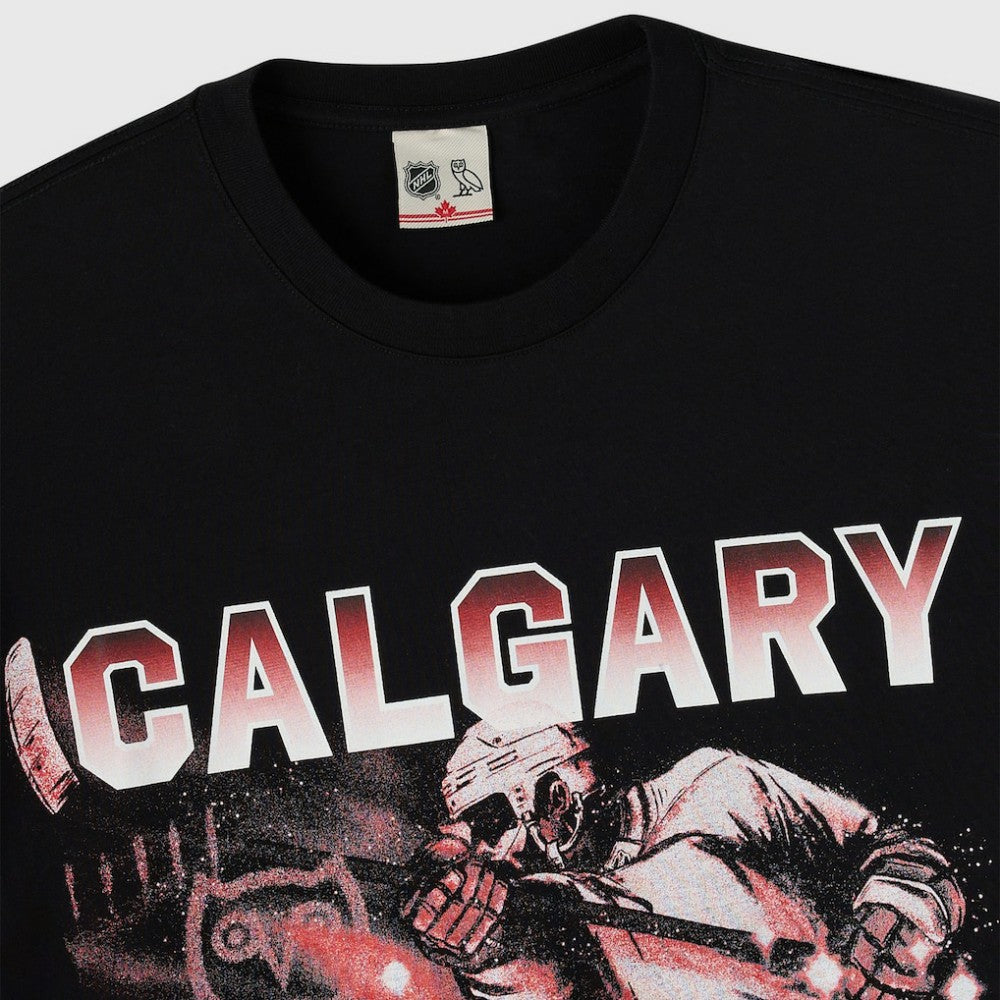 Calgary Flames OVO x NHL Graphic T-Shirt - Black T-shirts