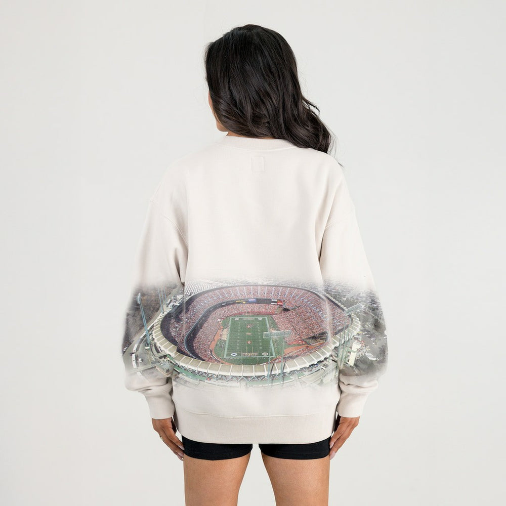 San Francisco 49ers Gameday Couture Women's Power Move Stadium Premium Drop Shoulder Sweatshirt - Natural outlet
