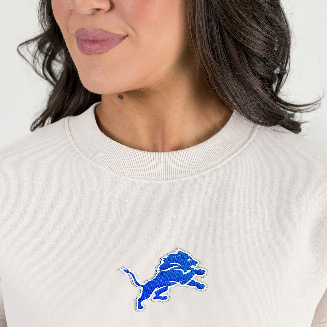 Detroit Lions Gameday Couture Women's Power Move Stadium Premium Drop Shoulder Sweatshirt - Natural discount
