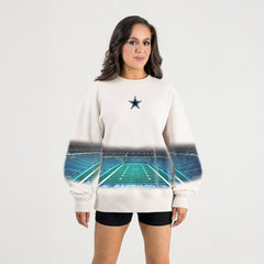 Dallas Cowboys Gameday Couture Women's Power Move Stadium Premium Drop Shoulder Sweatshirt - Natural online