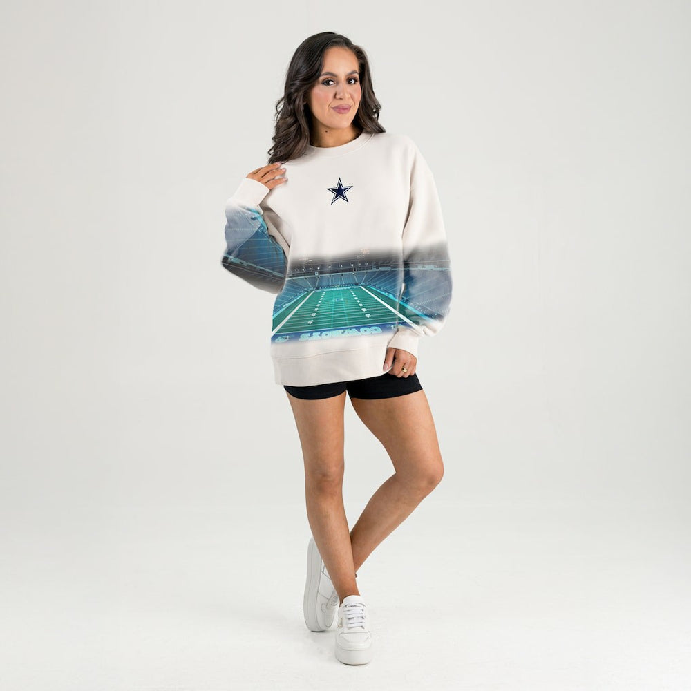 Dallas Cowboys Gameday Couture Women's Power Move Stadium Premium Drop Shoulder Sweatshirt - Natural online