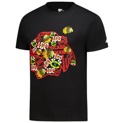 Chicago Blackhawks Starter Logo Collage T-Shirt - Black T-shirts