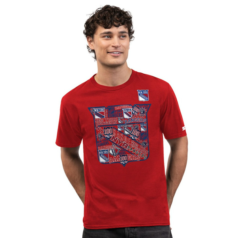 New York Rangers Starter Logo Collage T-Shirt - Red T-shirts
