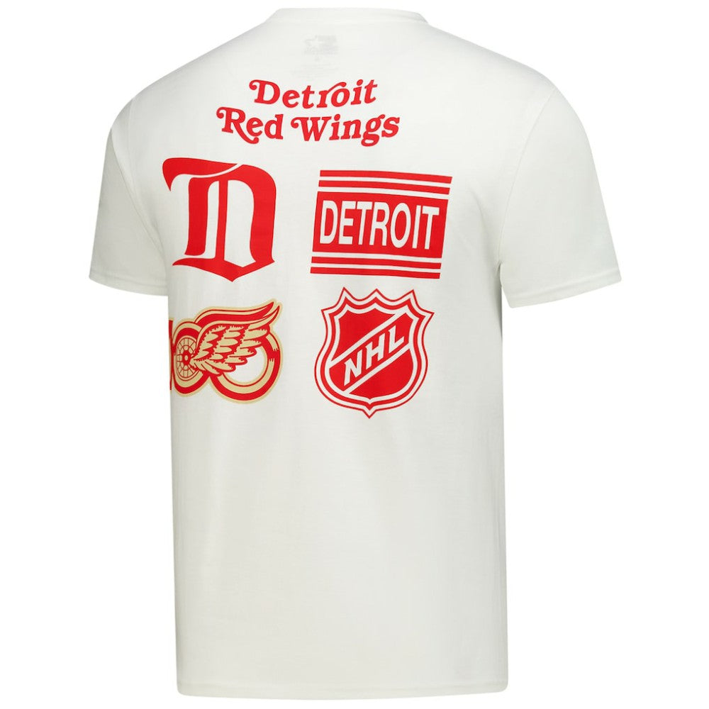 Detroit Red Wings Starter Logo Collage T-Shirt - White T-shirts