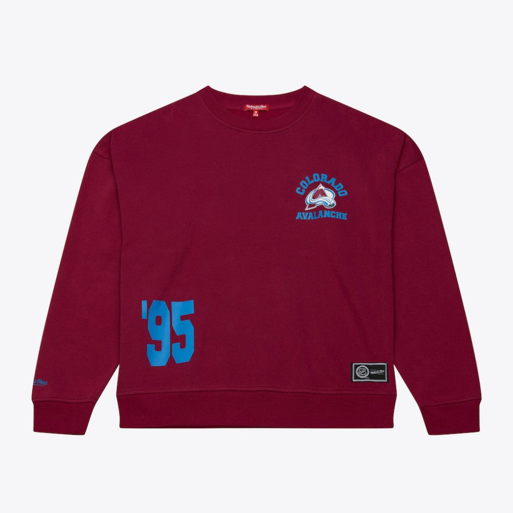 Colorado Avalanche Mitchell & Ness Women's Crewneck Sweatshirt - Maroon Sweatshirts