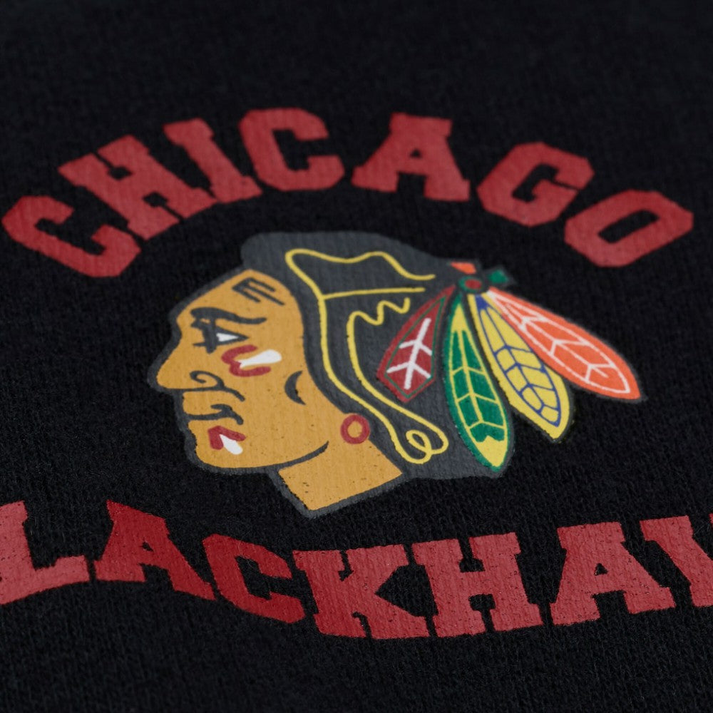 Chicago Blackhawks Mitchell & Ness Women's Crewneck Sweatshirt - Black Sweatshirts
