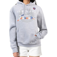 New York Islanders G-III 4Her by Carl Banks Women's Shadow Logo Fleece Hoodie - Gray Hoodies