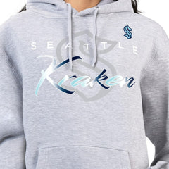 Seattle Kraken G-III 4Her by Carl Banks Women's Shadow Logo Fleece Hoodie - Gray Hoodies