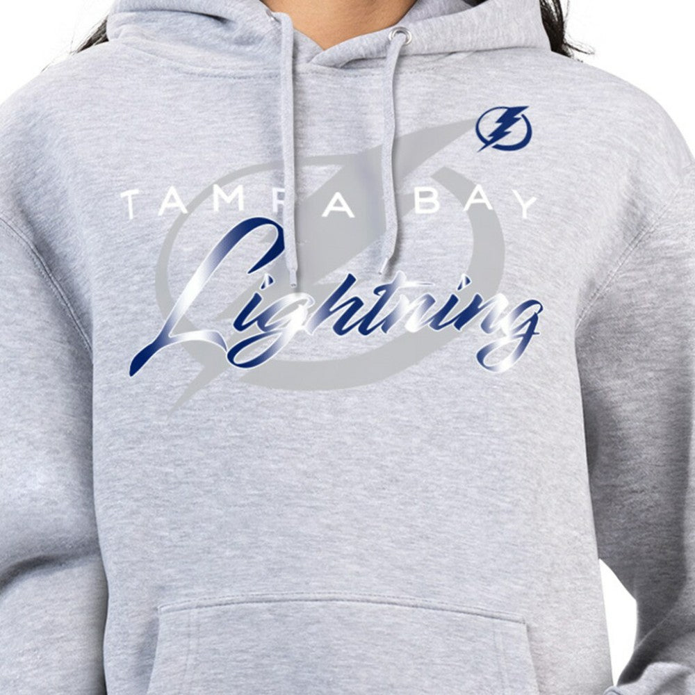 Tampa Bay Lightning G-III 4Her by Carl Banks Women's Shadow Logo Fleece Hoodie - Gray Hoodies