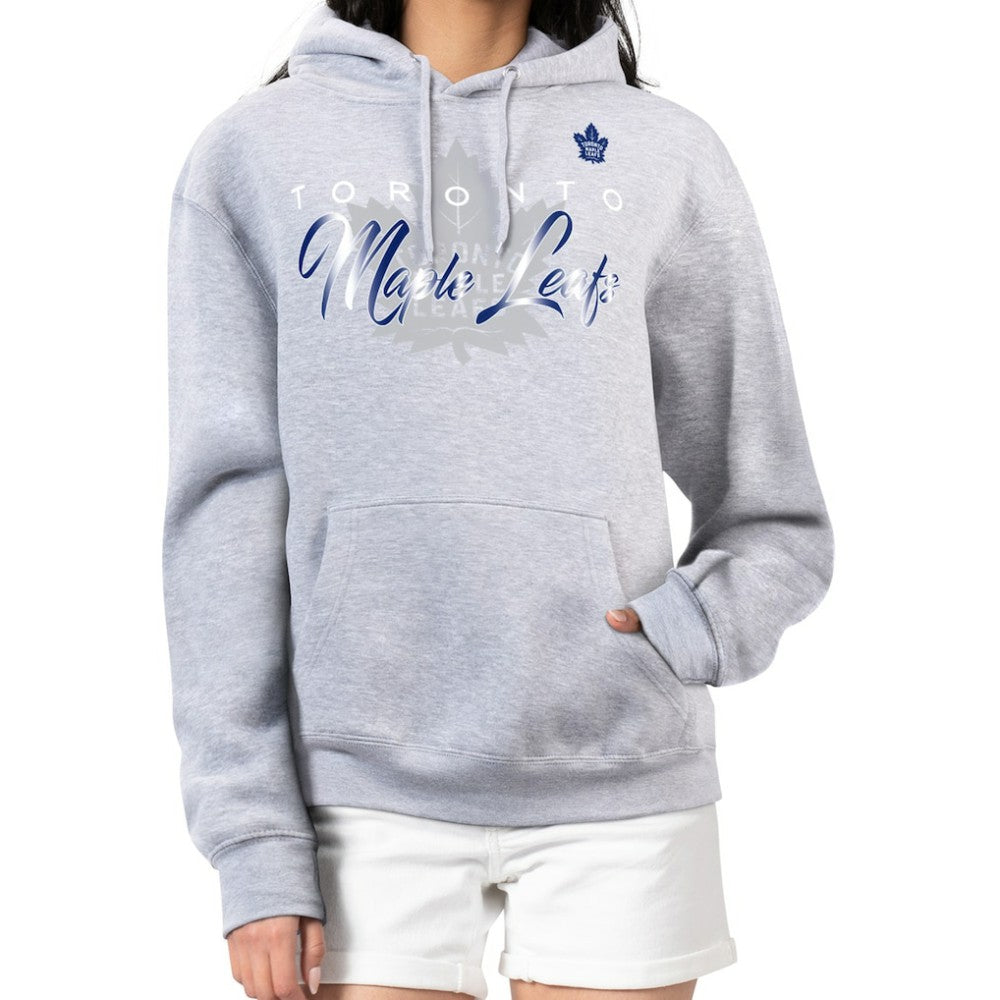 Toronto Maple Leafs G-III 4Her by Carl Banks Women's Shadow Logo Fleece Hoodie - Gray Hoodies