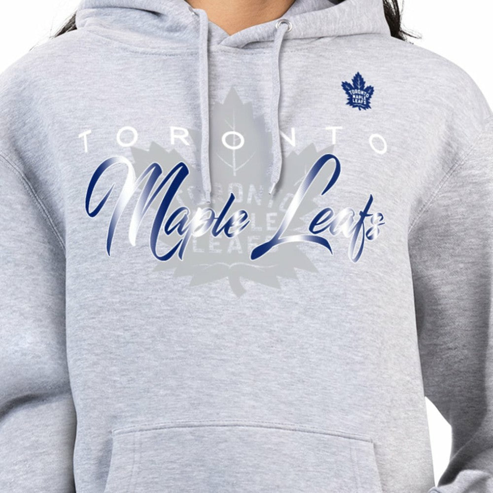 Toronto Maple Leafs G-III 4Her by Carl Banks Women's Shadow Logo Fleece Hoodie - Gray Hoodies