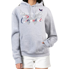 Washington Capitals G-III 4Her by Carl Banks Women's Shadow Logo Fleece Hoodie - Gray Hoodies