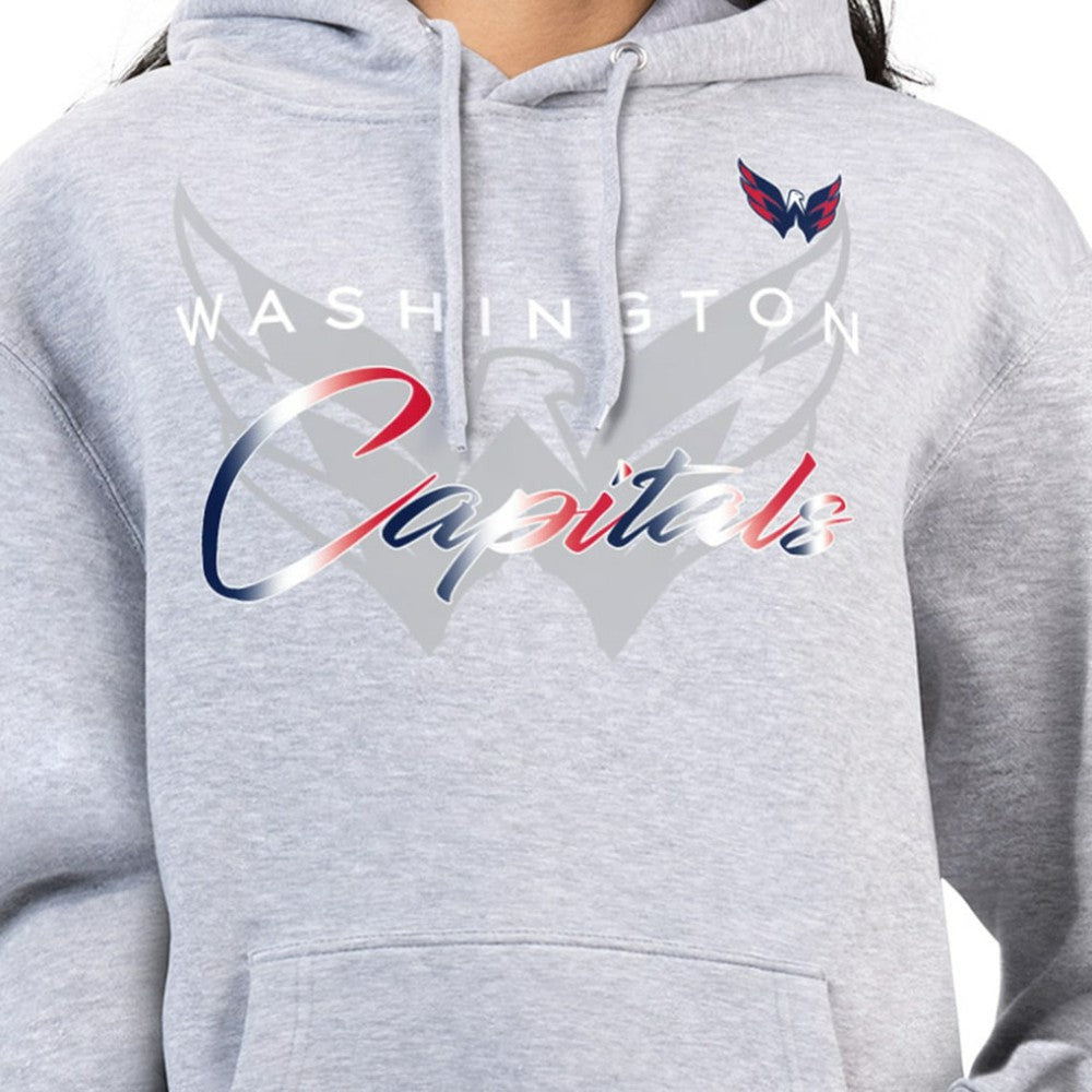 Washington Capitals G-III 4Her by Carl Banks Women's Shadow Logo Fleece Hoodie - Gray Hoodies