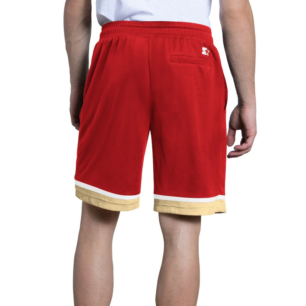 San Francisco 49ers Starter Power Play Mesh Shorts - Scarlet on sale