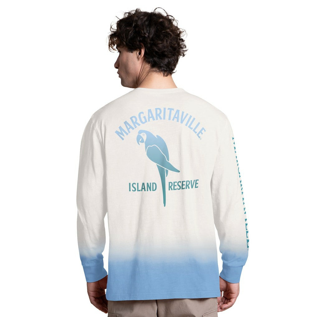 Pittsburgh Steelers Margaritaville Island Reserve Long Sleeve Slub Henley Shirt - White/Light Blue sale