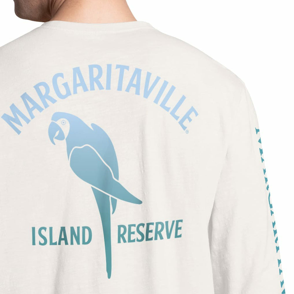 Pittsburgh Steelers Margaritaville Island Reserve Long Sleeve Slub Henley Shirt - White/Light Blue sale